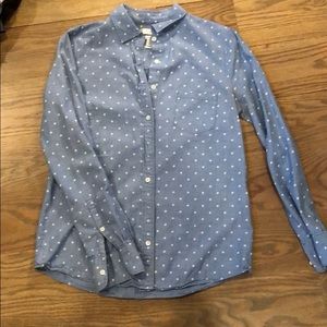 Poka dot chambray